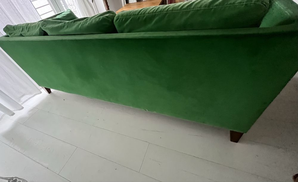 Kanapa Stockholm Ikea zielona welur tapicerski