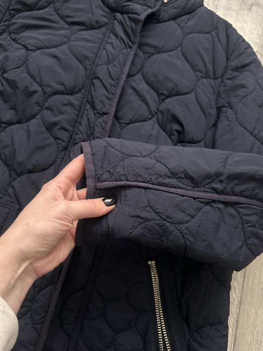 Пальто куртка плащ стеганный весенний женский next Л темносиний