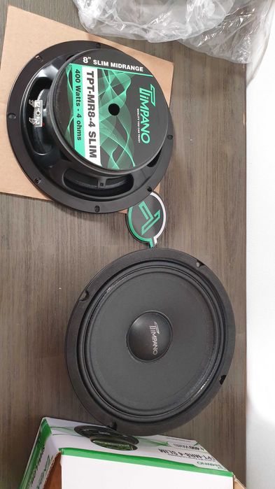 Par de colunas slim, mid range 8 polegadas 400watts