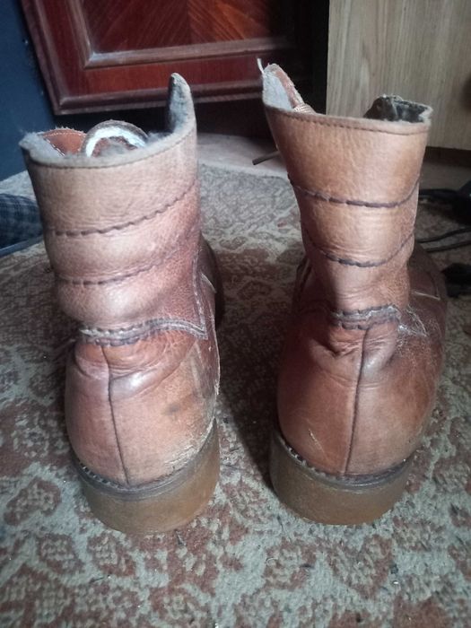 Ботінки зимові з натуральної шкіри та цигейку розмір 44