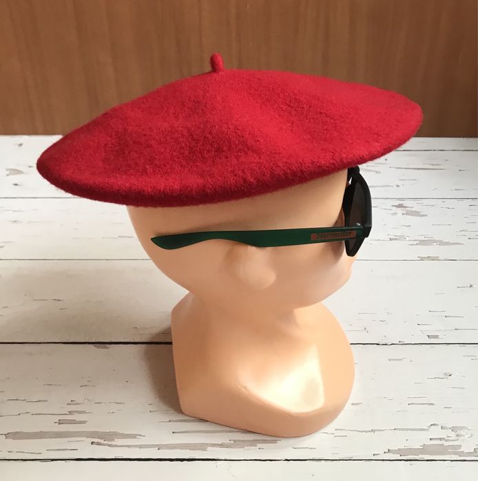 Damski Beret Vintage 80’ Wool Wełna Czechoslovakia Rare Unikat Nowy !