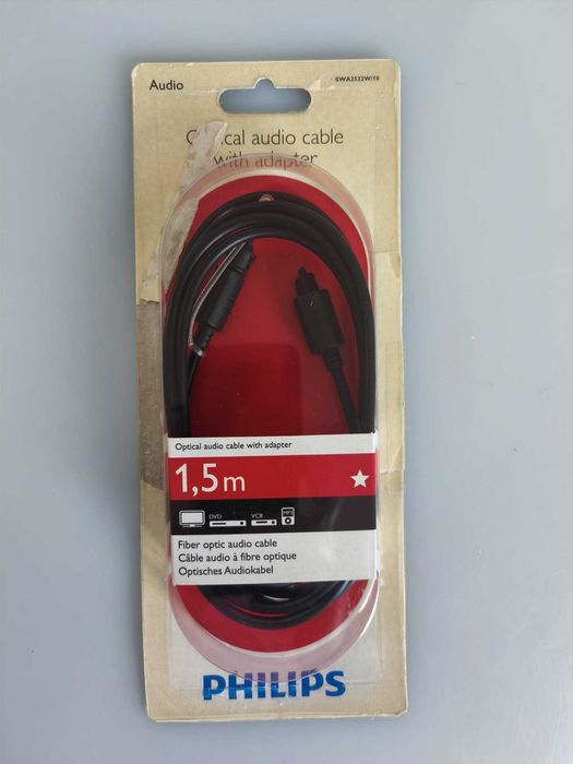Cabo Digital Coaxial QED One 3m + Cabo Ótico Philips (Oferta)