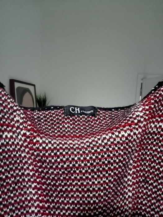 Casaco comprido de malha CH Fashion