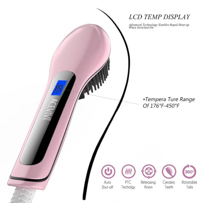 szczotka prostująca do prostowania włosów elektryczna suszarka acevivi