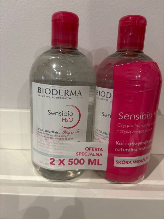 Bioderma Sensibio H2O .Płyn Micelarny  2x500 ml.OKAZJA !!! 1000 ml