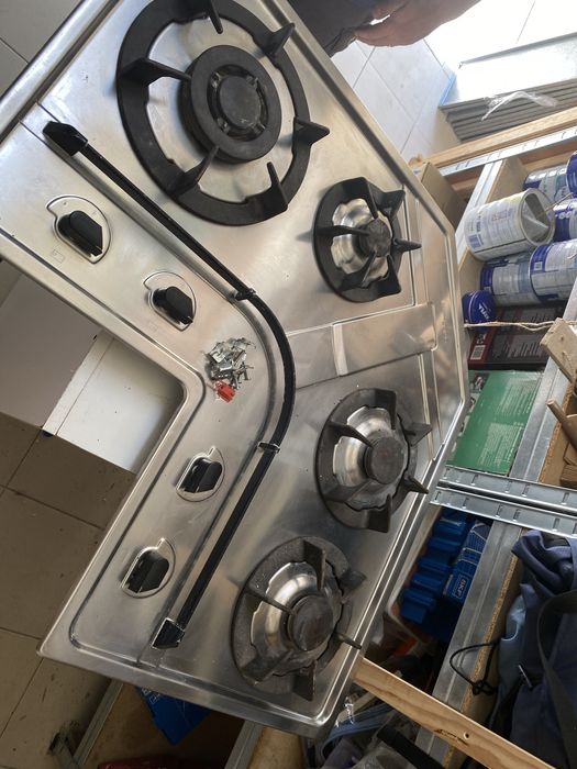 Placa gás 4 bicos de canto