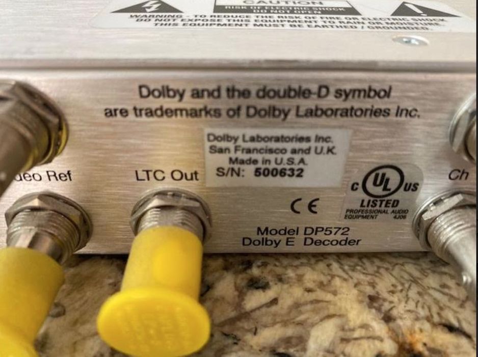 DOLBY DP572 E Decoder Dolby E Decoder