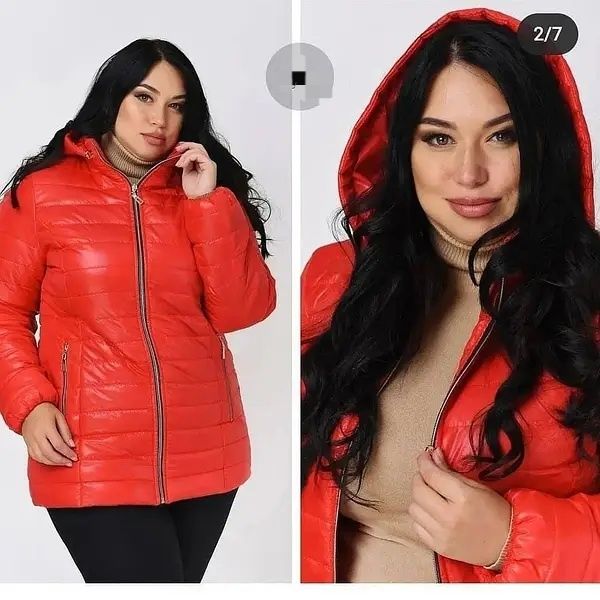 Женская удлинённая демисезонная куртка больших размеров. 54-78р