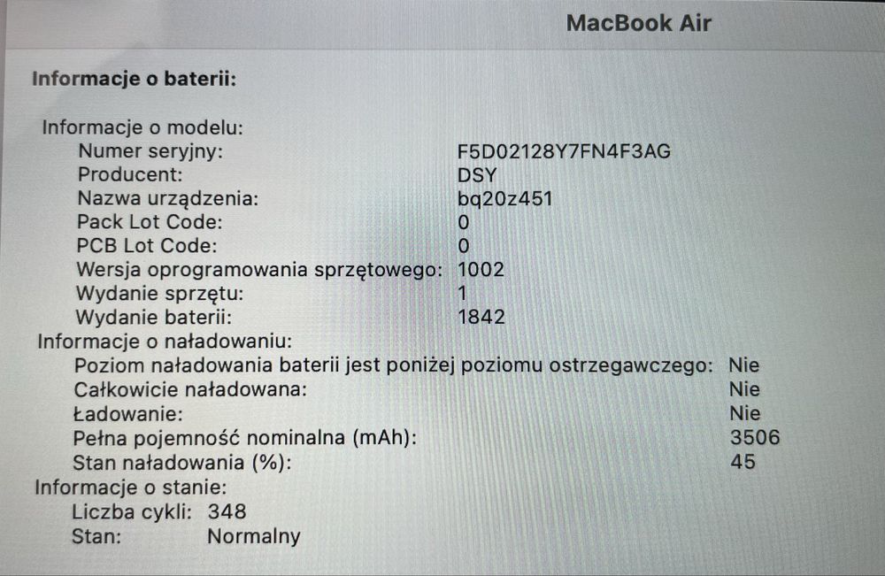 MacBook Air 13” 2020’