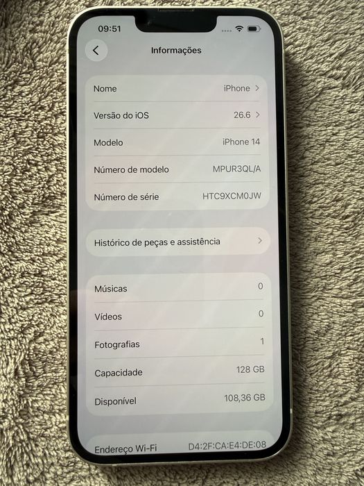Apple iPhone 14 de 128Gb Branco