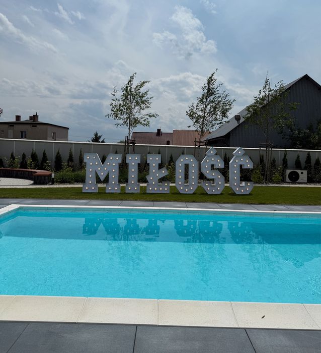 Napis LEDowy: LOVE, PARTY, miłość, 18!, 50