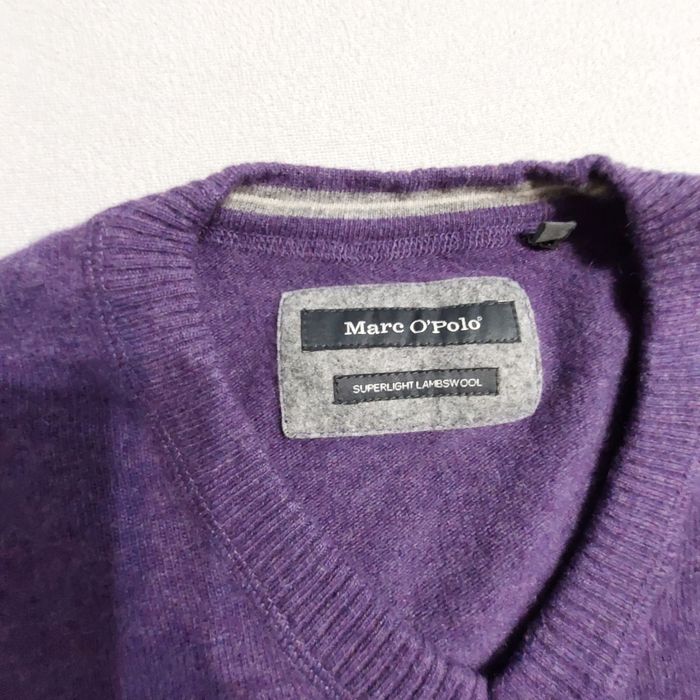 Sweter fioletowy wełna jagnięca Marc O'Polo