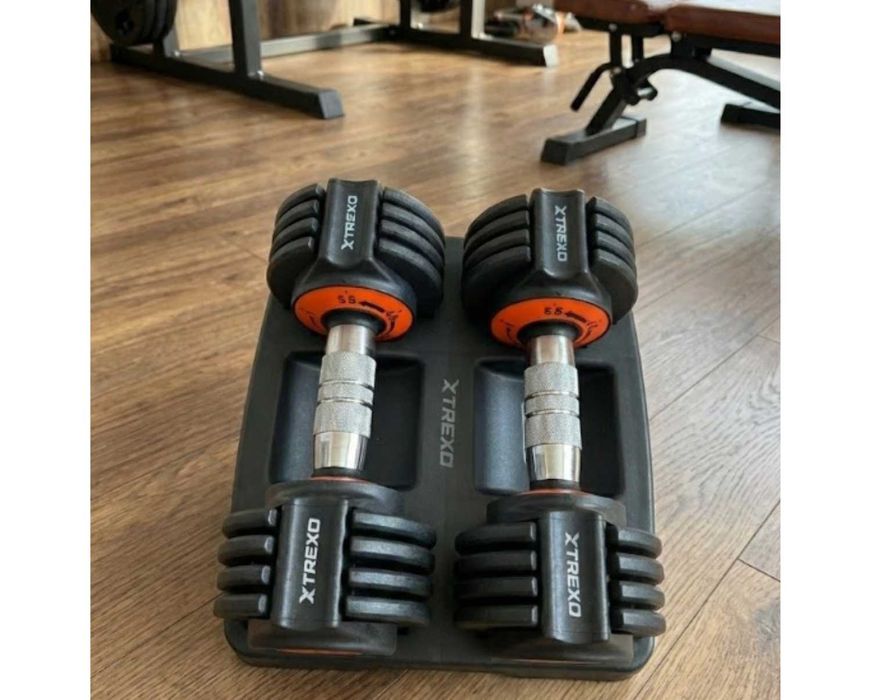 NOWE Hantle Bitumiczne Regulowane do Ćwiczeń w Domu Solidne 11,5 kg