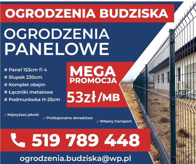Ogrodzenie Panelowe 3D + Podmurówka Panele Ogrodzeniowe Wyszków Węgrów