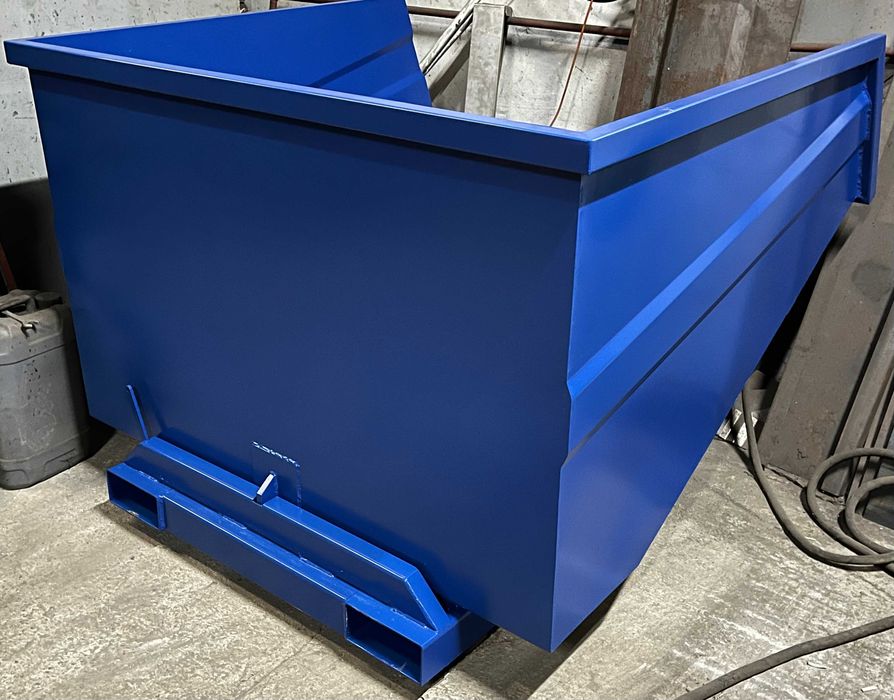 koleba pojemnik metalowy samowyładowczy do wózka