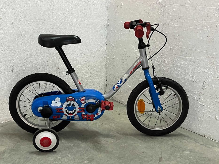 Bicicleta criança roda 14 ideal 3 - 5 anos com rodinhas