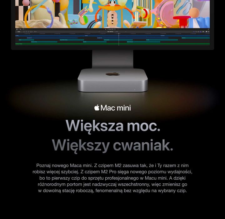 NOWY Komputer Apple MAC MINI M2 16RDZ 512GB Silver PL GW-2LATA! FV23%