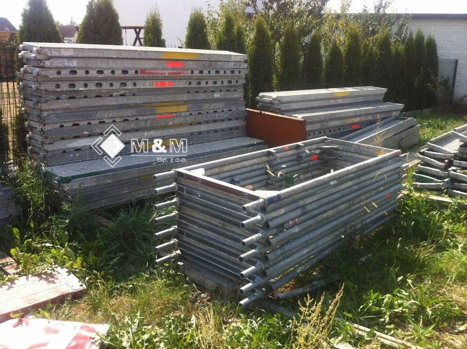 Rusztowanie 88,42m2 używane, szczytowe 12,28x8,2m podest stalowy 3,07m