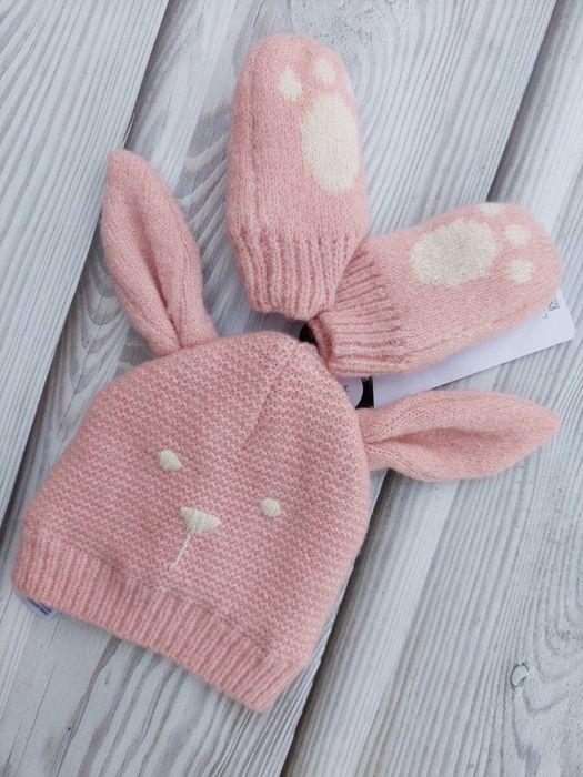 Комплект шапка та рукавички  3/6 міс