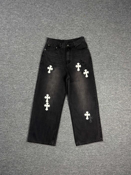 Джинси Chrome Hearts джинсы штани Хром Хартс штаны ch