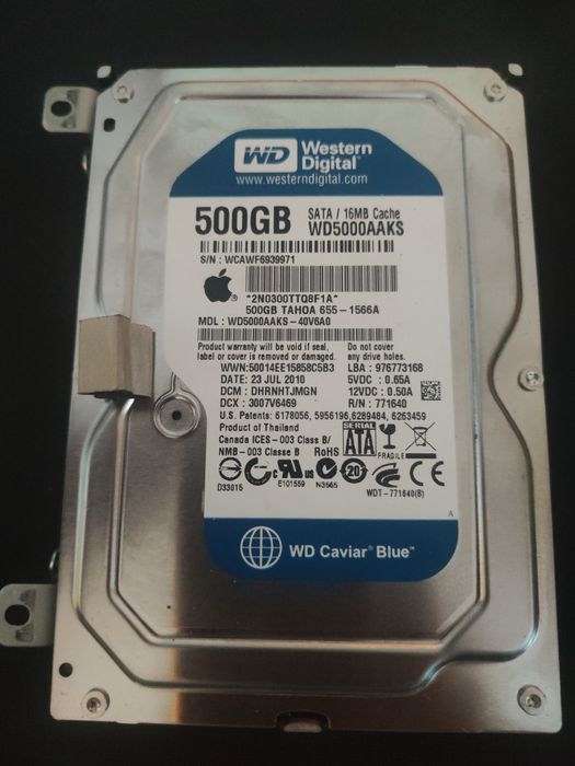 Hdd apple WD-BLUE 500gb