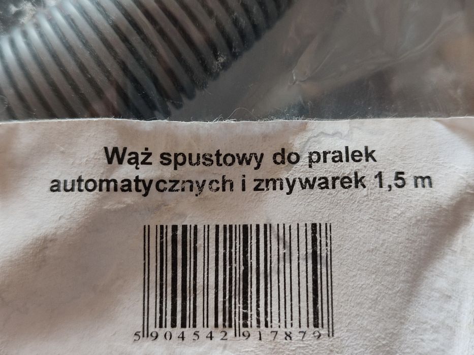 Wąż nowy spustowy do pralek i zmywarek 1,5 m