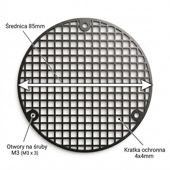 ULEPSZONA Osłona Kratka ochronna do dmuchawy Gisam Onevan 85mm