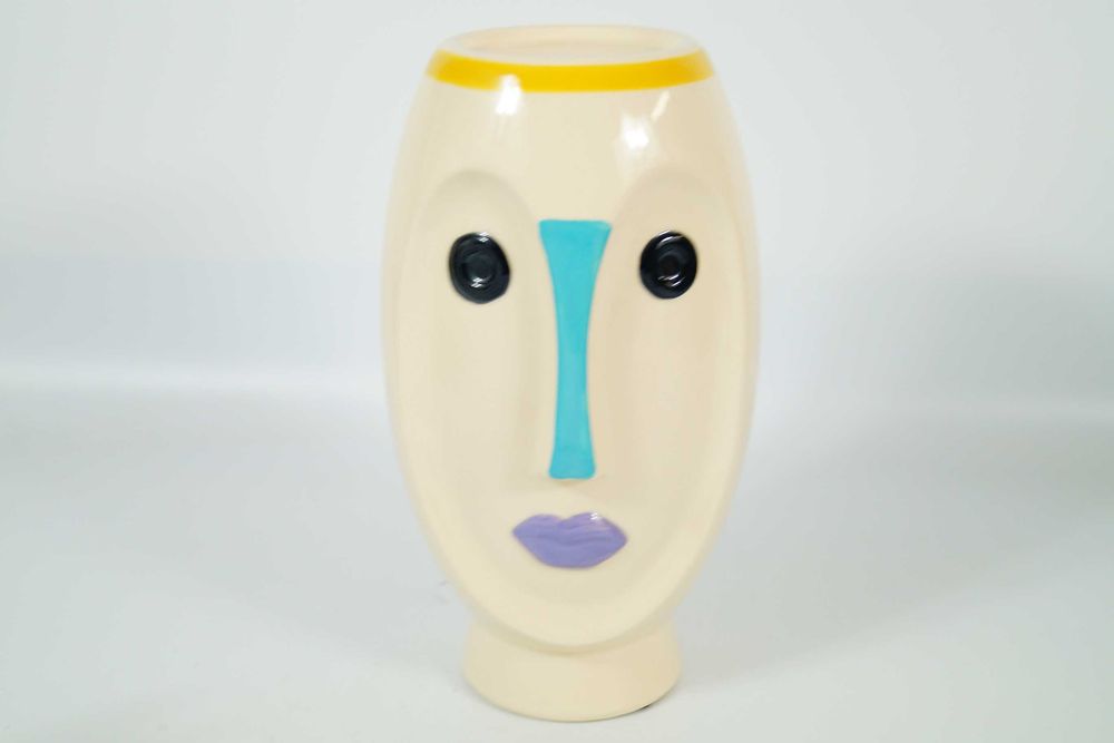 Porcelanowa figura Vallauris 1960 twarz abstrakcja 3