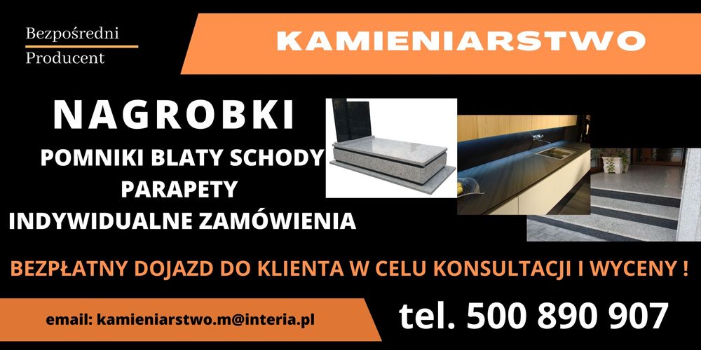 Blaty kuchenne łazienkowe parapety schody granitowe PRODUCENT monta
