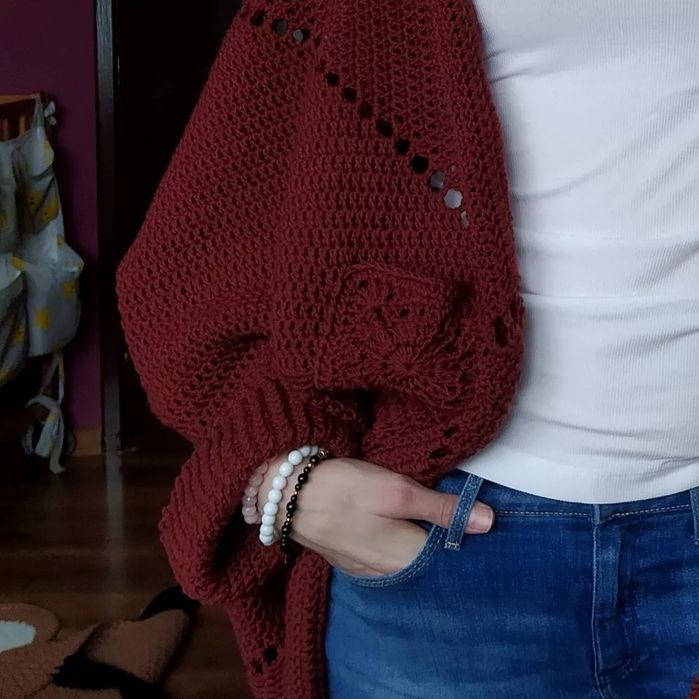 Kardigan sweter oversize no. 2 - 100% wełna owcza / różne kolory