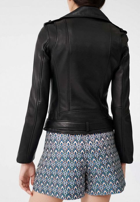 Шкіряна куртка чорна Maje