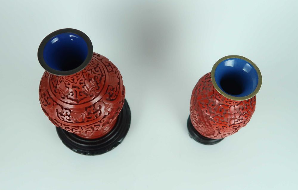 Jarras Cloisonné Cinnabar - China, CADA