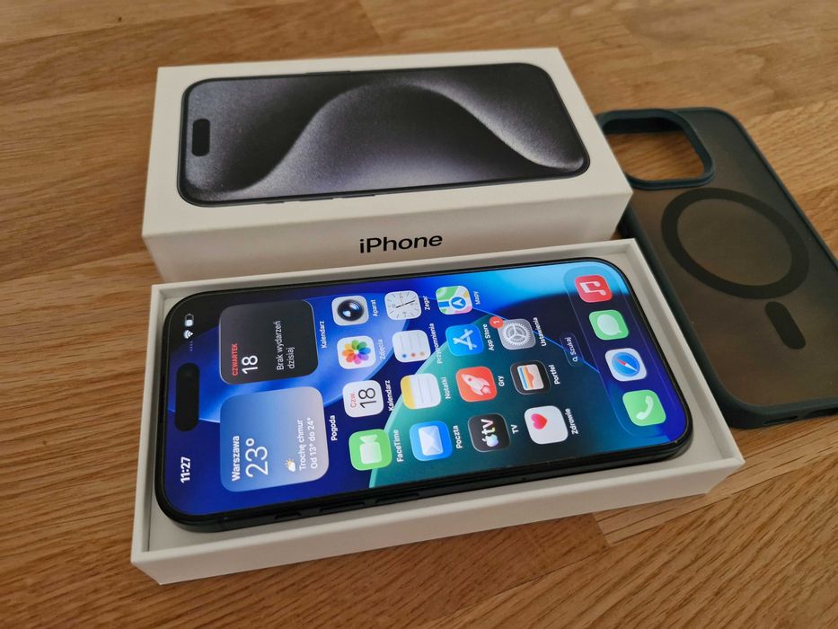 iPhone 15 Pro / 128 GB / Gwarancja / IDEALNY