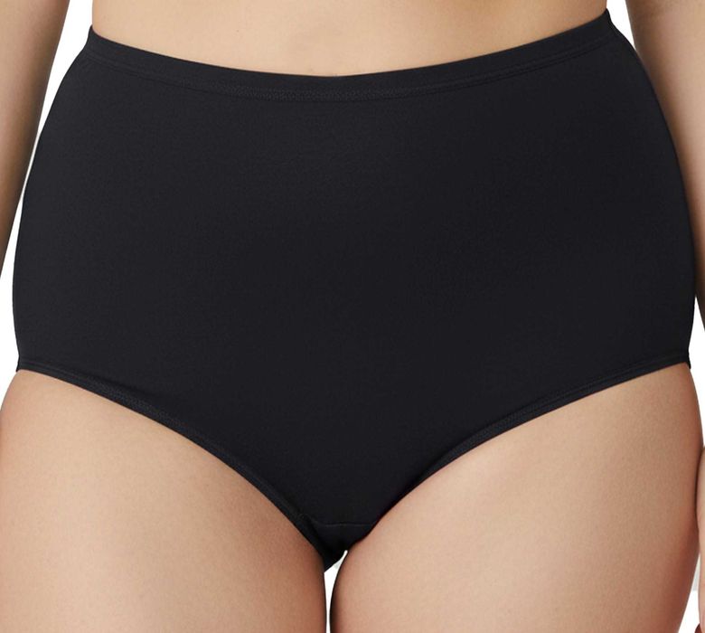 Majtki wysoki stan, czarne, bawełna, Plus Size 58-64 , biodra do 170cm