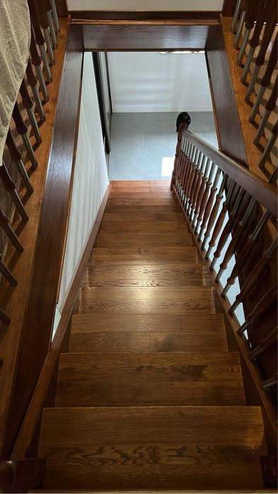 Schody dębowe proste