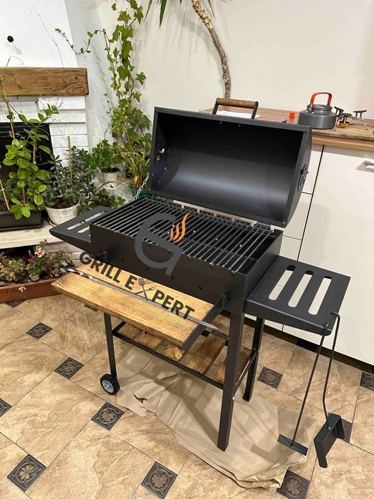 Мангал гриль  барбекю | Сталь 4ММ | КРИШКА + ГРИЛЬ + ПОДАРУНКИ