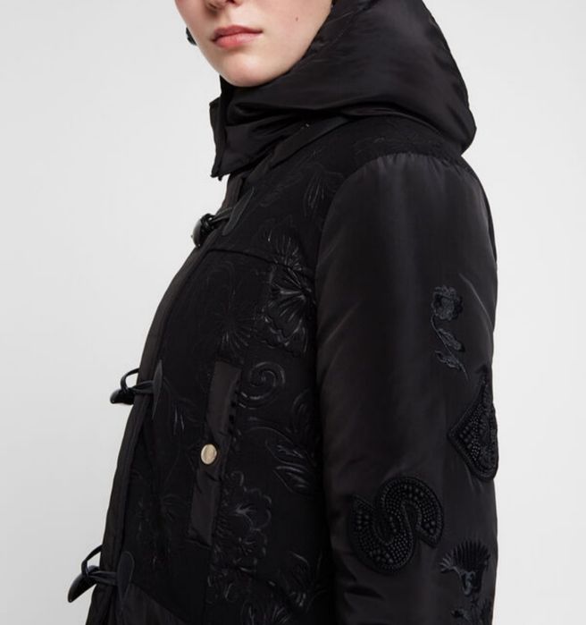 Kurtka puchowa Desigual czarna S 36 oversize