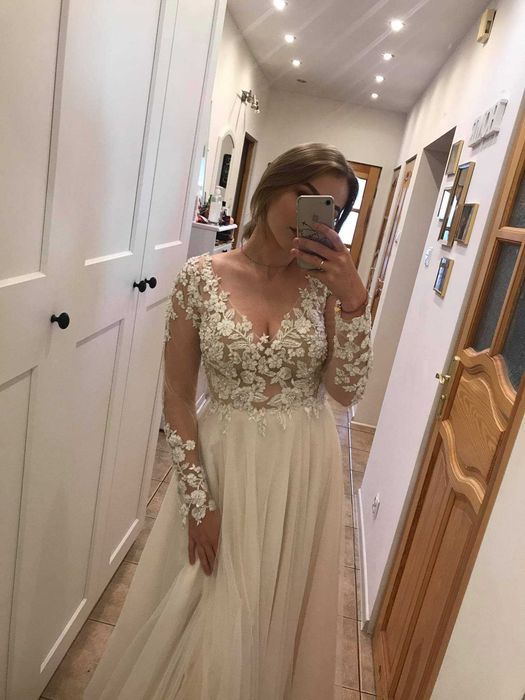 Wyjątkowa suknia ślubna Tom Sebastien ZAFIRA 38/40