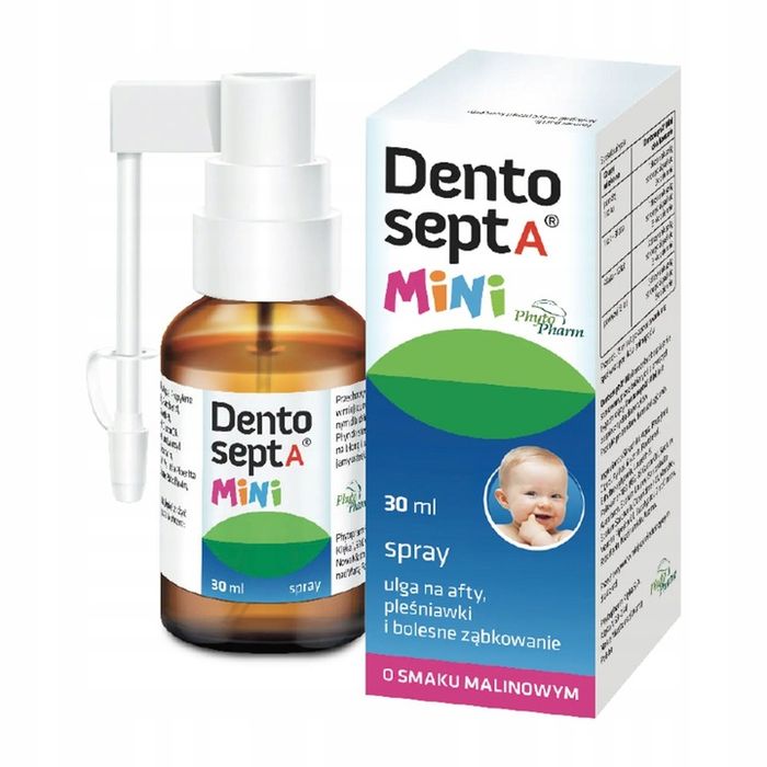 dentosept a mini spray ulga na afty, pleśniawki i bolesne ząbkowanie 30 ml