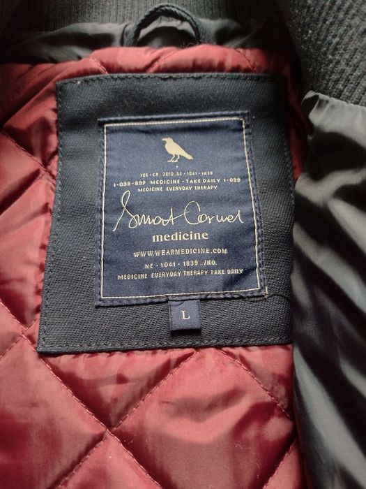 Płaszcz męski granatowy jesienno-zimowy Medicine