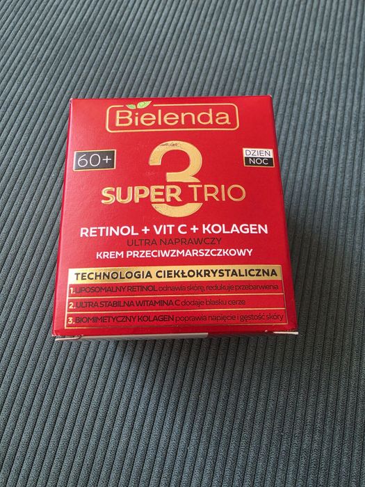 Krem Bielenda Super Trio Retinol+ Vit C+ Kolagen Ultra Naprawczy 60+ na dzień i noc 50ml