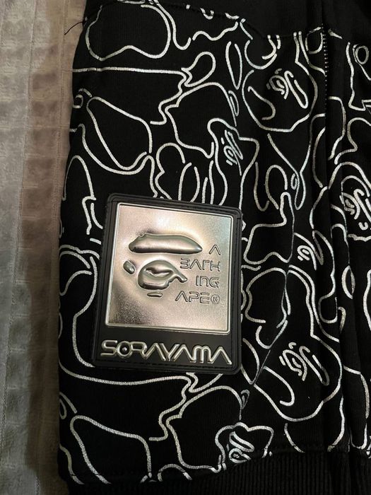 Кофта Bape чорно-сірого кольору