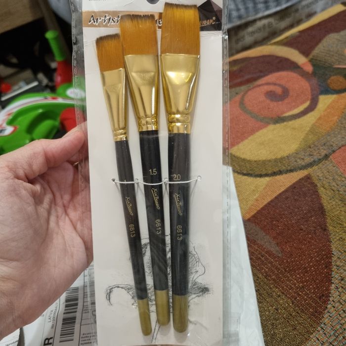 Набір широких пензлів 3 шт