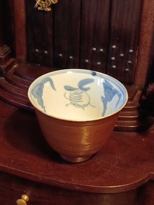 Taça Porcelana da China Chocolate Séc XVIII 7 cm