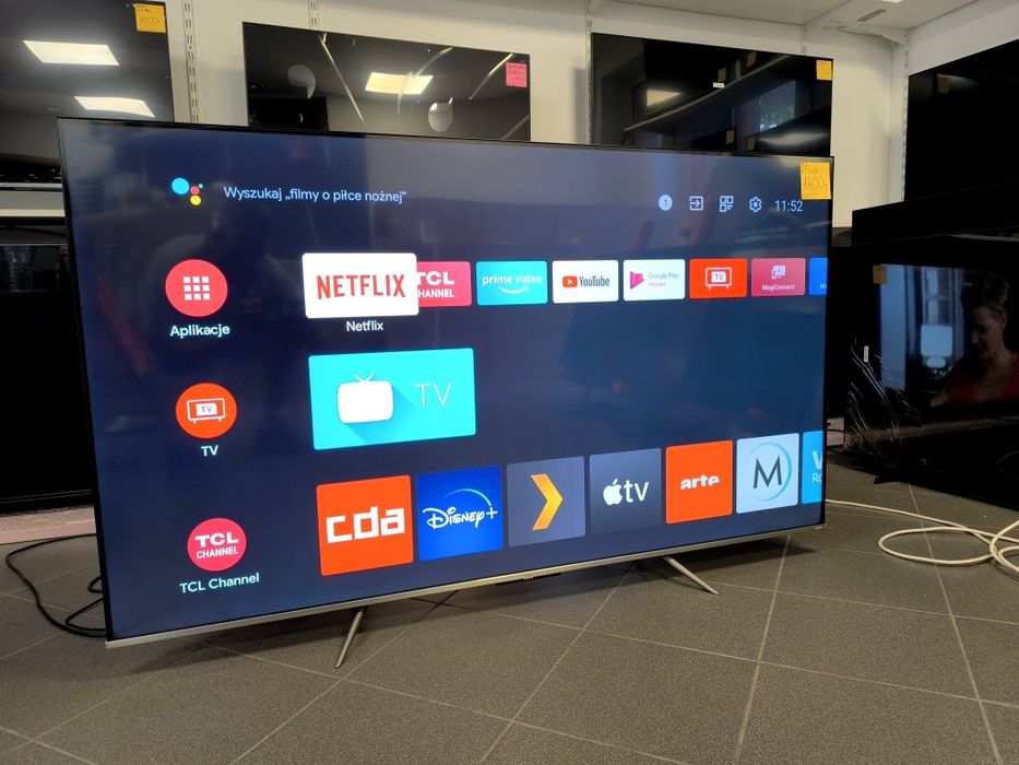 TCL QLED 65 cali 4K UHD hdr AndroidTV WiFi DVB-T2 HEVC 65C635 gwarancja 3m telewizor