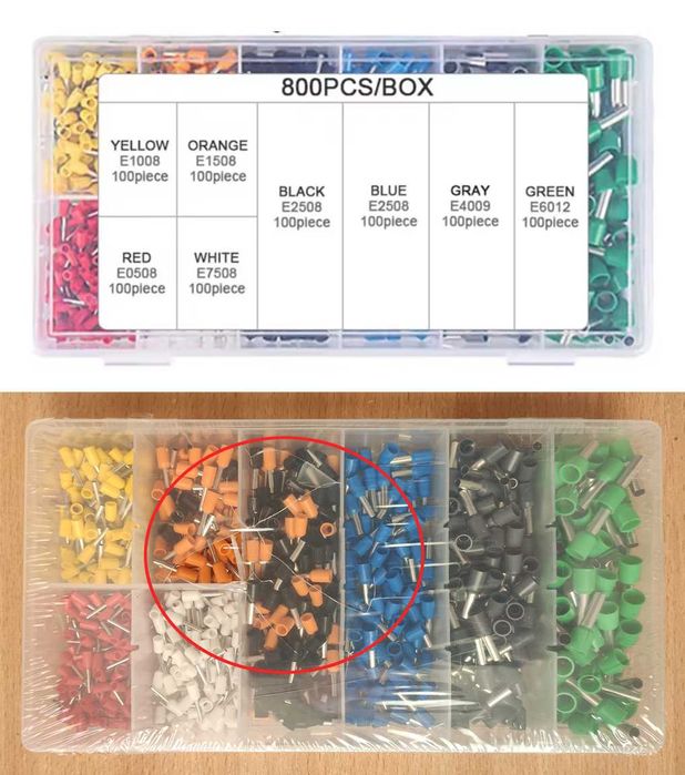 Кліщі (кримпер) Wozobuy HSC8 6-6A 0.25-6 мм² + 1900 наконечників