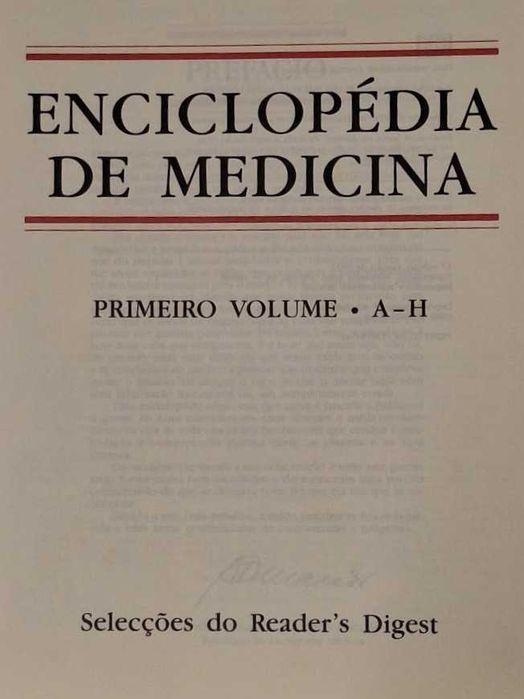 Enciclopédia da Medicina, primeiro volume A-H - Reader´s Digest
