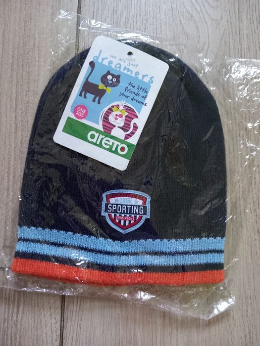 Czapja podwójna 110/116 cm Areto nowa