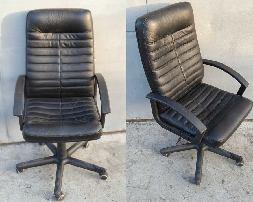 Чёрные офисные кресла  (стулья с колёсами)