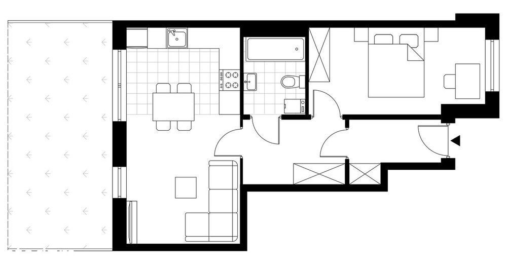 2-pokojowe mieszkanie 46 m² + ogródek Bezpośrednio - Widok 4